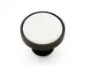 RKICK515Cabinet Knob w/ White Porcelain Inset 1-1/4 in. diameter
